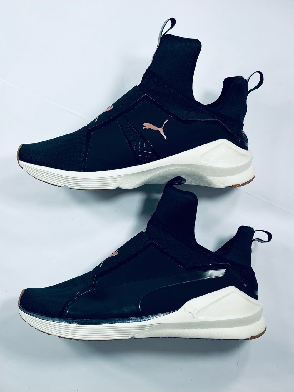 Puma Fierce VR Slip-On Sneakers # 19034701 Black Rose Gold Logo Women’s: 8.5